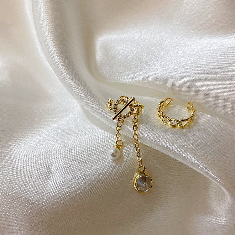 ست گیره گوش منگوله ای زیرکن سنس طرح فلزی