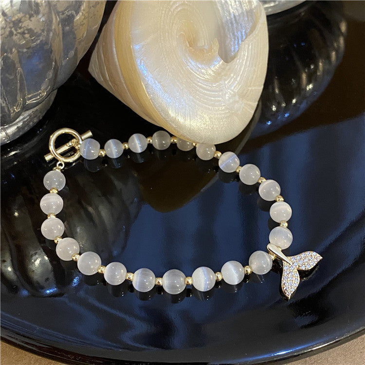 Tek halkalı opal kristal bileklik