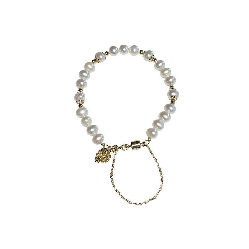 Gelang Gesper Magnet Air Tawar Biji Pinus