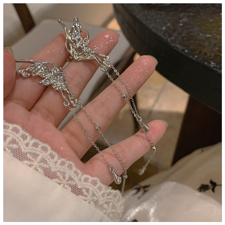 Angel Wings Butterfly Ear Bone Clip Super Fairy Ear Clip Ear Clip Tassel Earrings