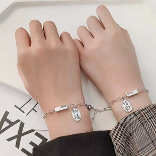 Retro personality s925 silver plated bracelet female