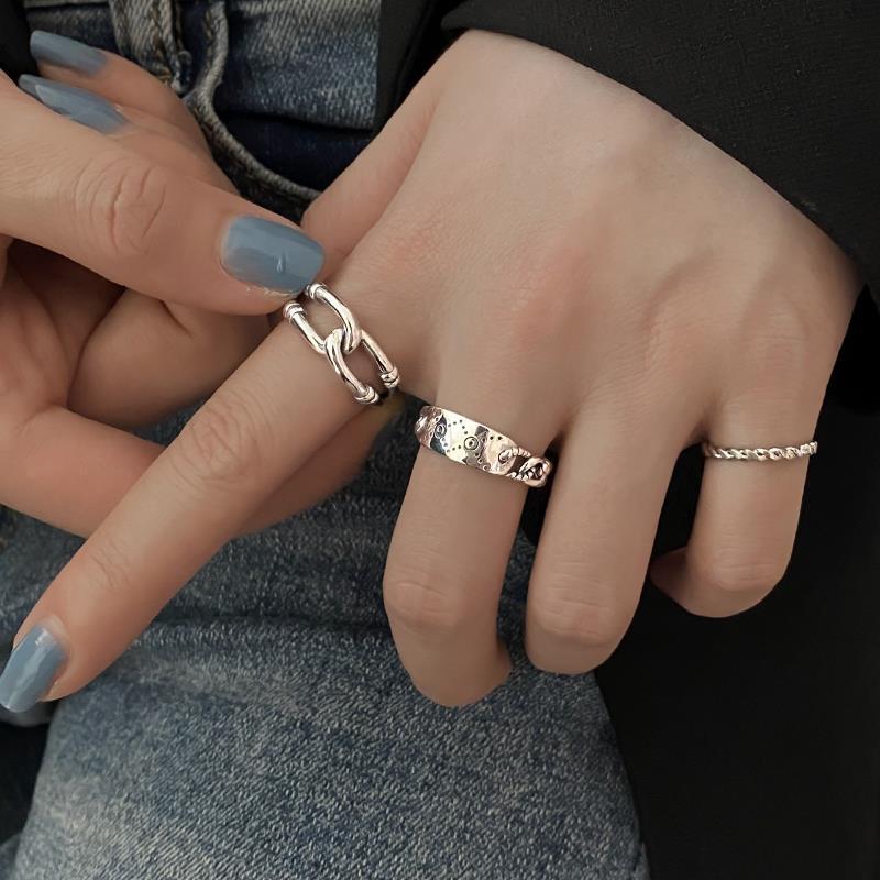 Bộ 3 nhẫn thắt nút đơn giản cá tính