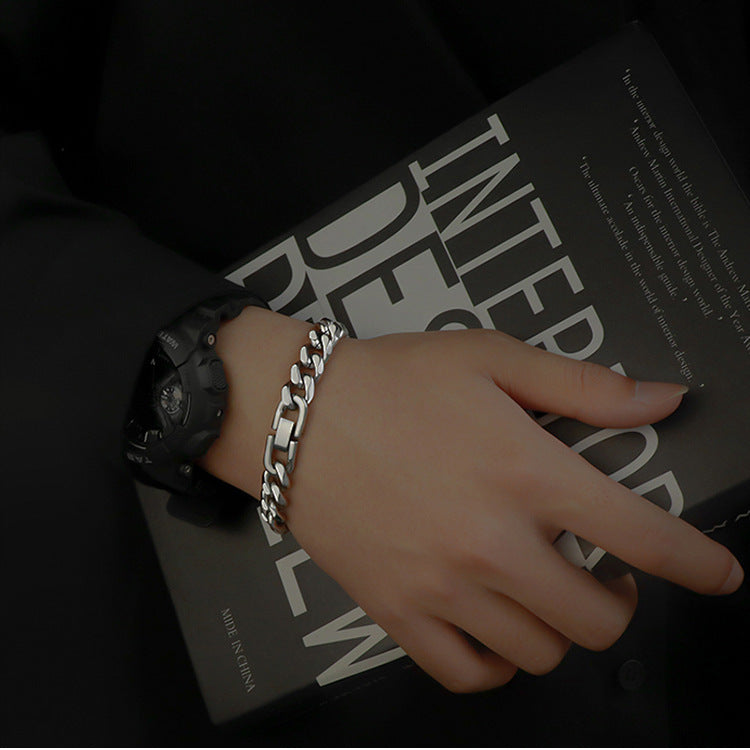 Erkekler ve Kadınlar için basit Küba Bilezik Hip Hop Bilezik Çift Handwear