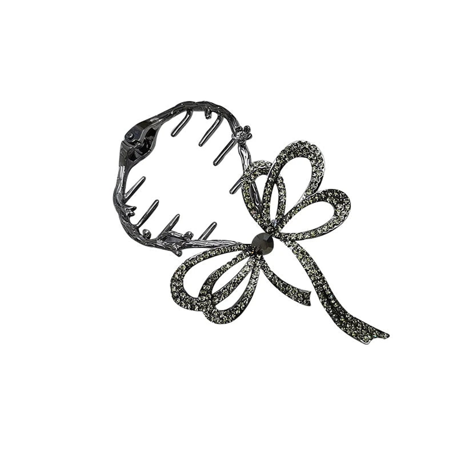 Rhinestone Bow Hairpin