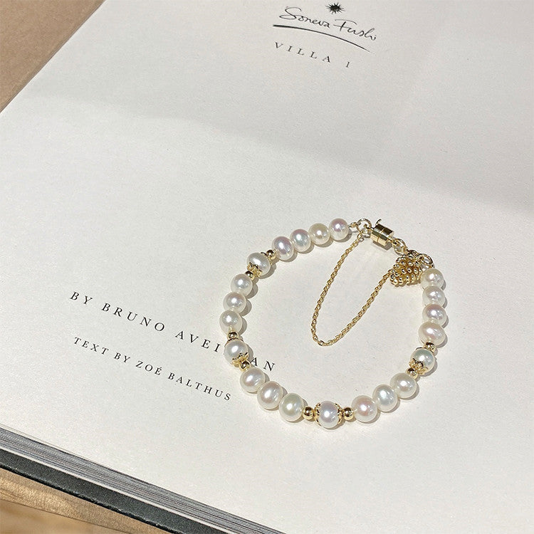 Gelang Gesper Magnet Air Tawar Biji Pinus