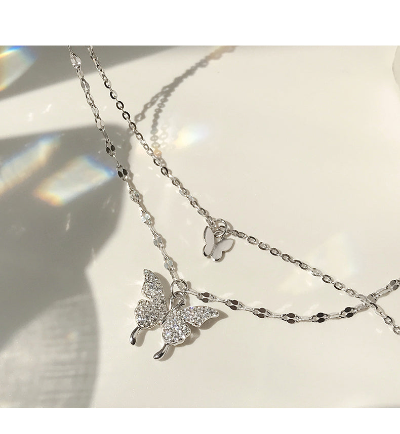 ডাবল বাটারফ্লাই নেকলেস মহিলা