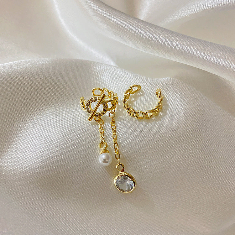 ست گیره گوش منگوله ای زیرکن سنس طرح فلزی