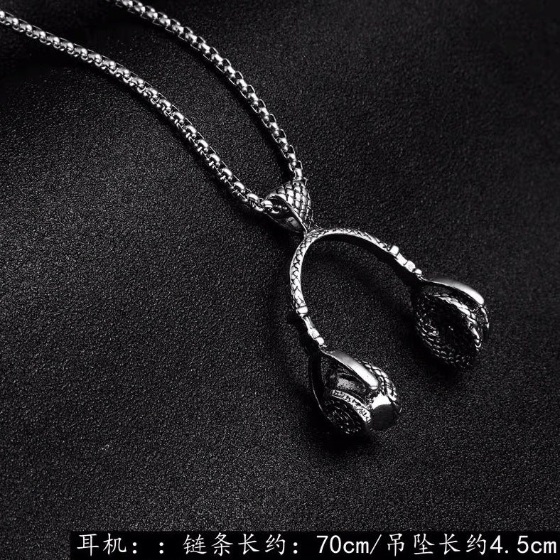 Collana Auricolare Personalizzata In Acciaio Al Titanio