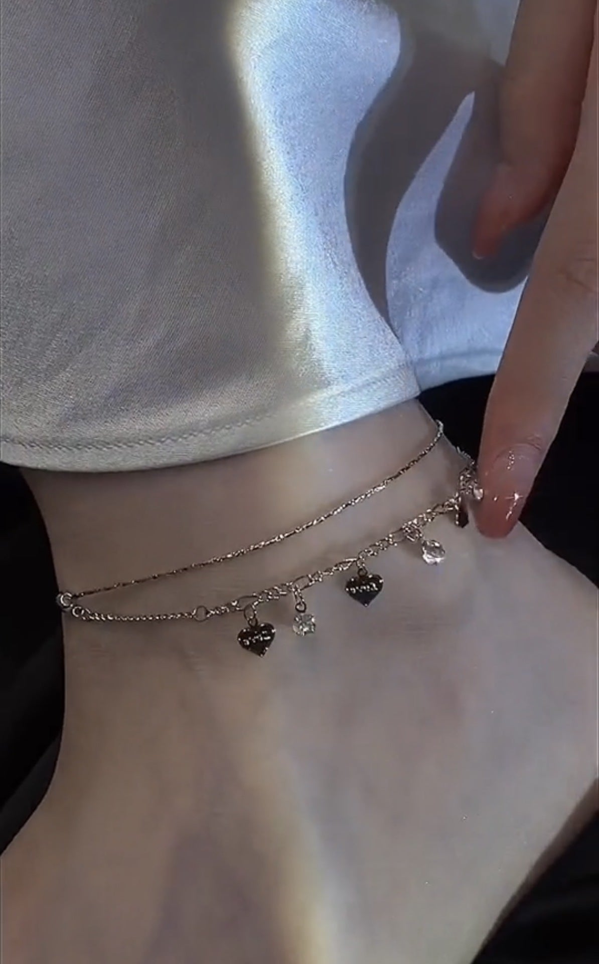 Love flash drill anklet adjustable