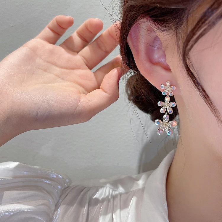 گوشواره دوخت میکرو گل