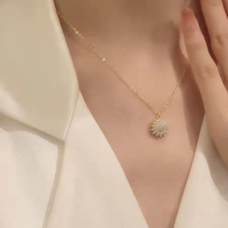 Kalung bunga matahari yang dapat diputar