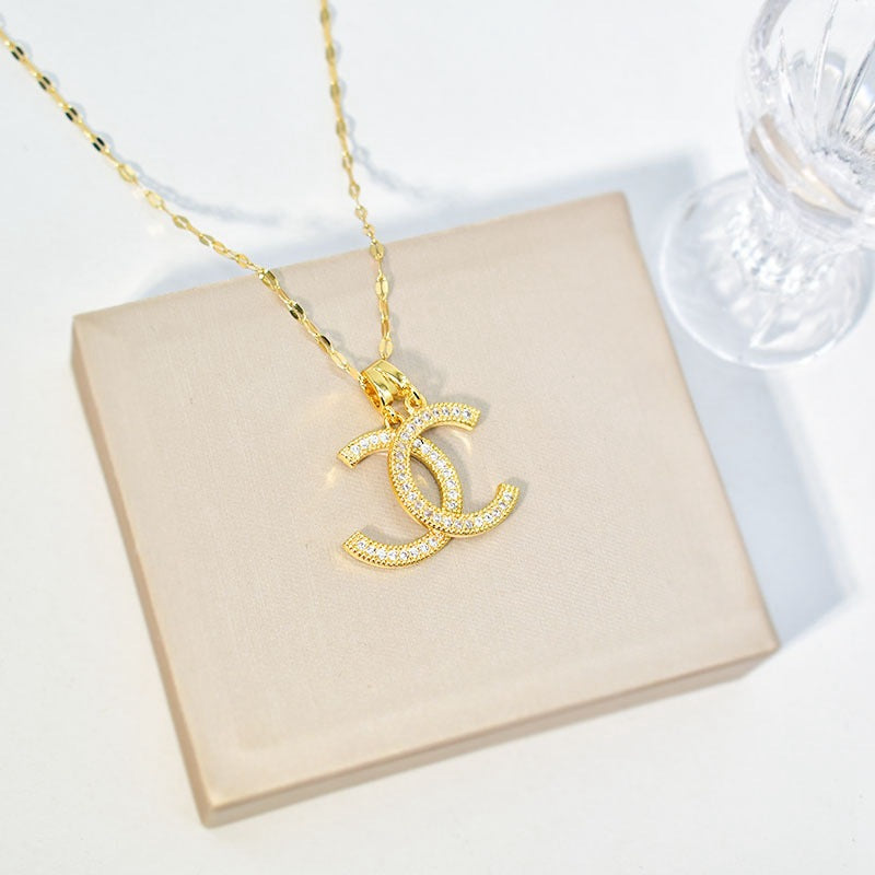 Letter double c necklace