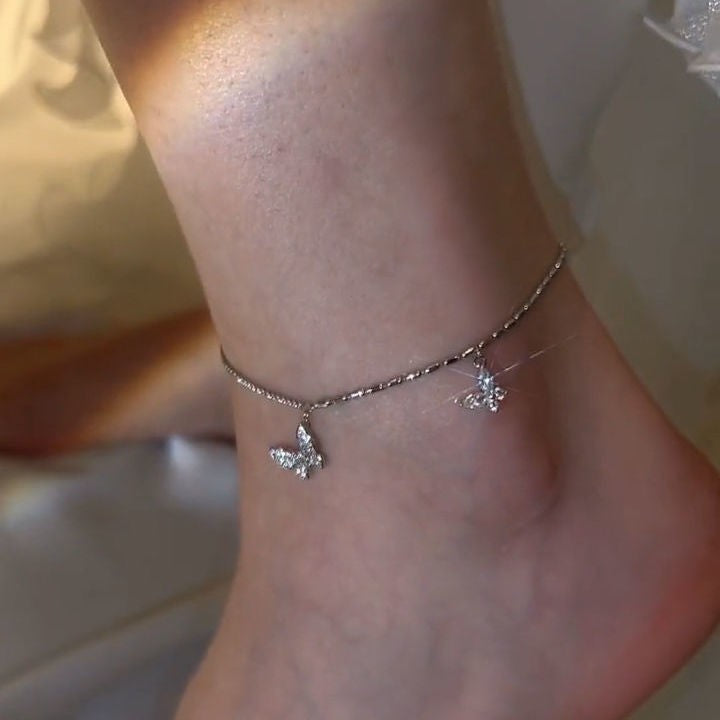 Small butterfly anklet