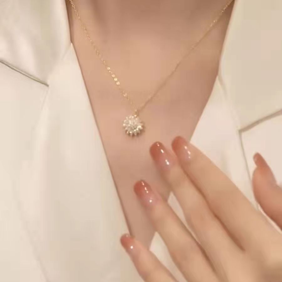 Kalung bunga matahari yang dapat diputar