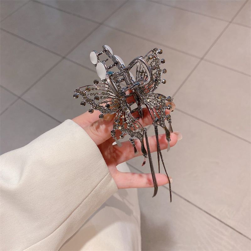 Wind chime butterfly tassel drop pendant hairpin