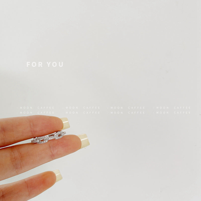 Mở vòng bằng đồng zircon kim cương đầy đủ có thể điều chỉnh