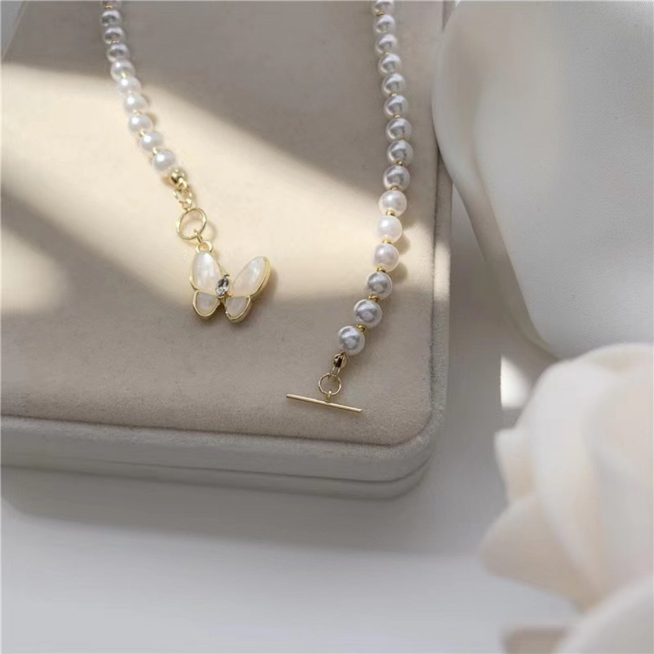 নেকলেস ওপাল বাটারফ্লাই নেকলেস নেক চেইন