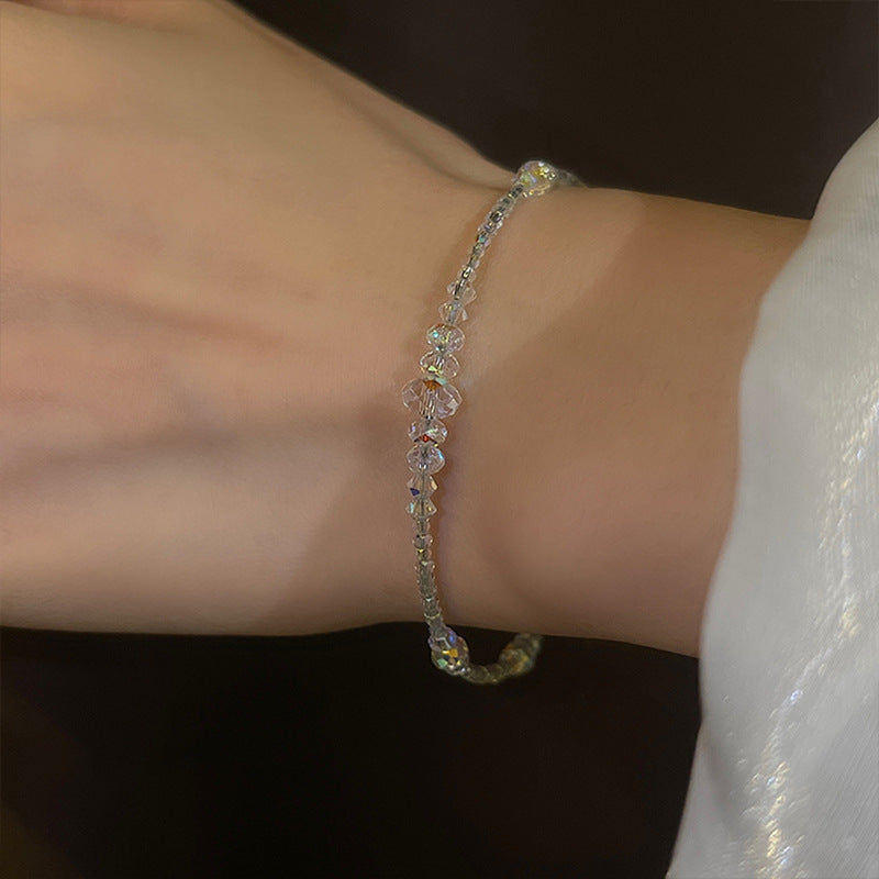 ক্রিস্টাল জ্যামিতিক ব্রেসলেট টু-পিস সেট