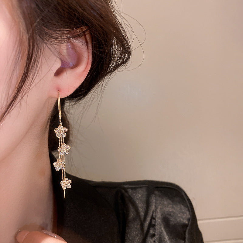 Zircon flower long tassel ear line