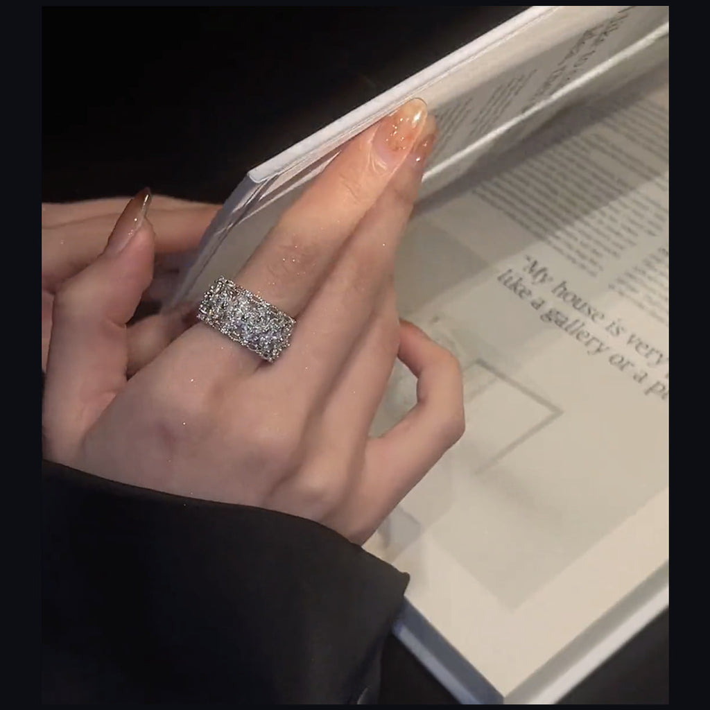 Vòng mở rộng zircon kim cương đầy đủ