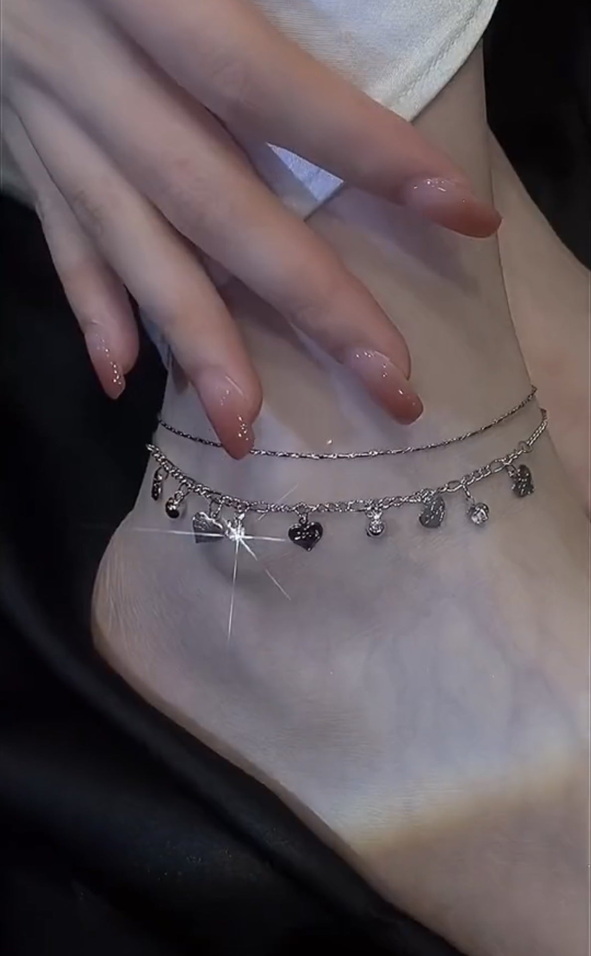 Love flash drill anklet adjustable