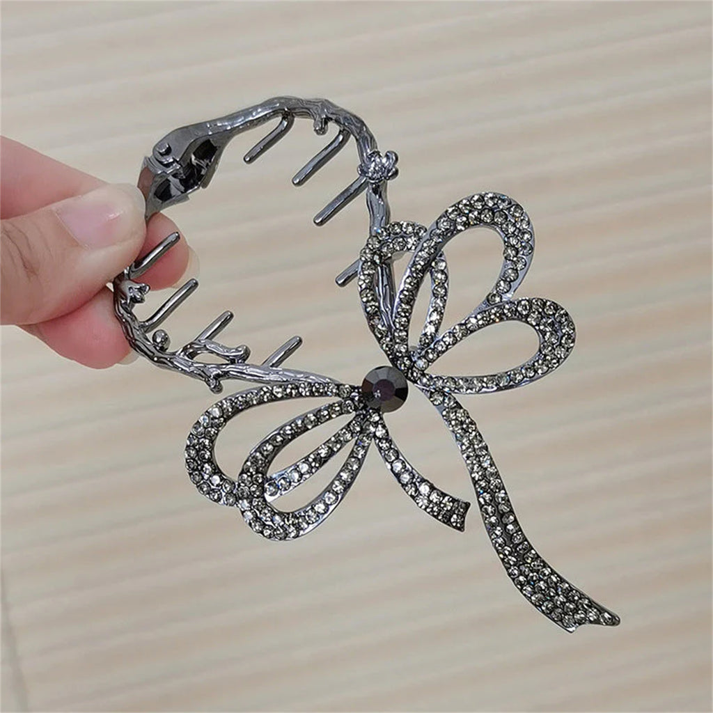 Rhinestone Bow Hairpin