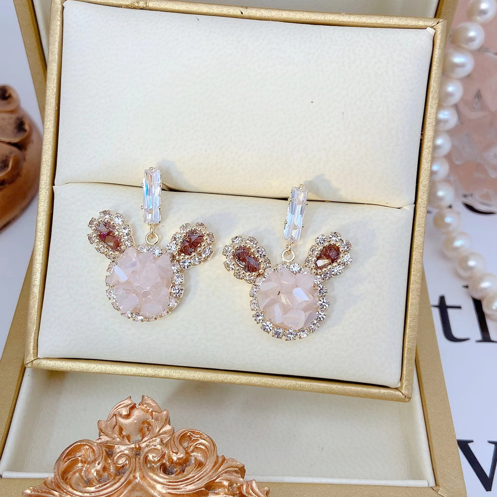 Pink cartoon earrings