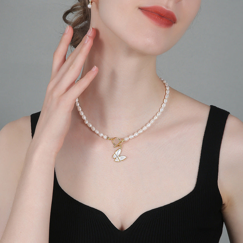 Freshwater Butterfly Necklace Bracelet