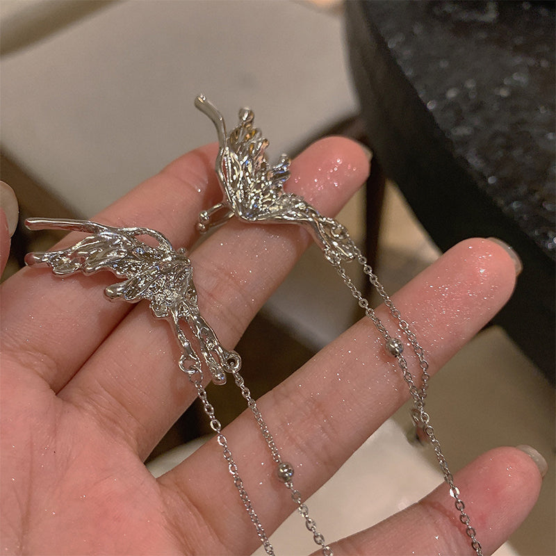 Angel Wings Butterfly Ear Bone Clip Super Fairy Ear Clip Ear Clip Tassel Earrings