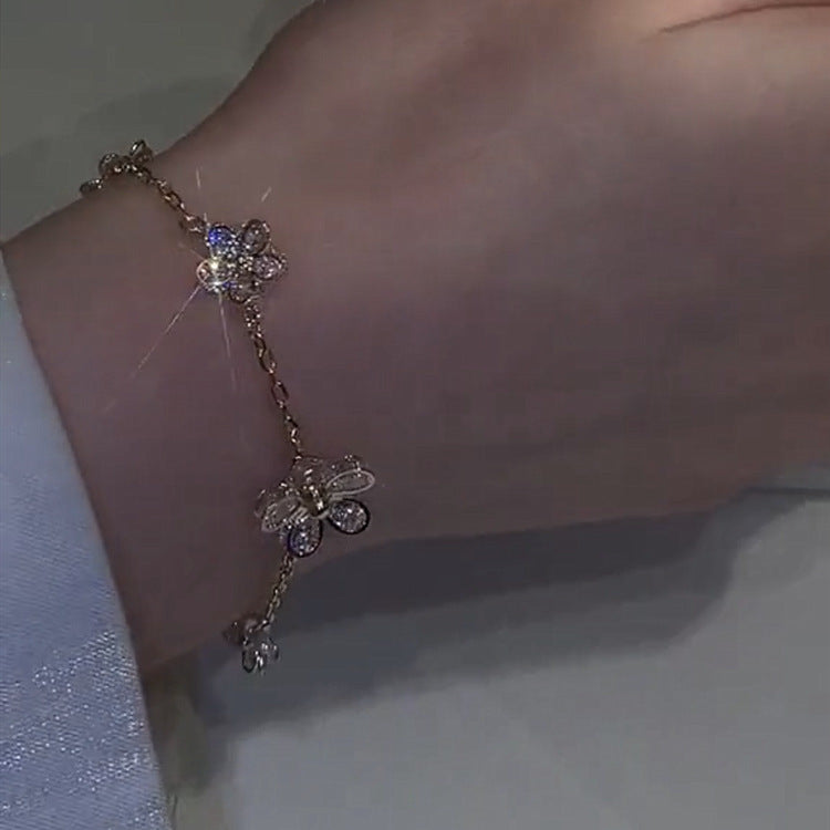 Bracciale fiore zircone