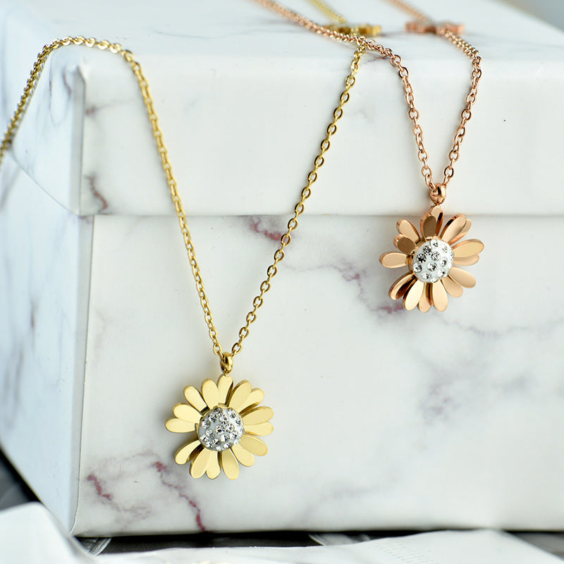 Gänseblümchenkette aus Titanstahl weiblich