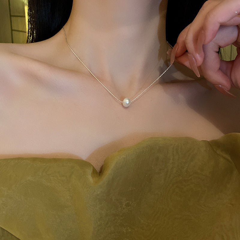 Freshwater Star Round Necklace Baroque Clavicle Four Star Necklace