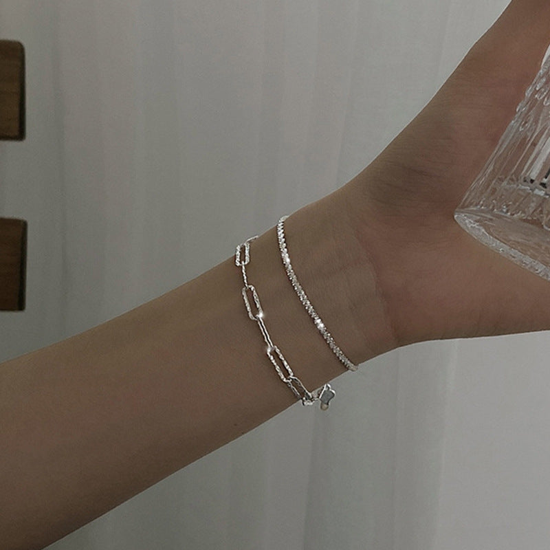 Two-Piece Double-Stacked Gypsophila Bracelet