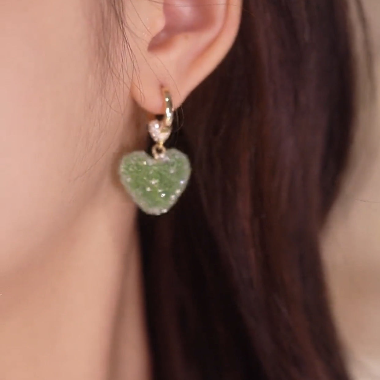 گوشواره زیرکون لاو سبز