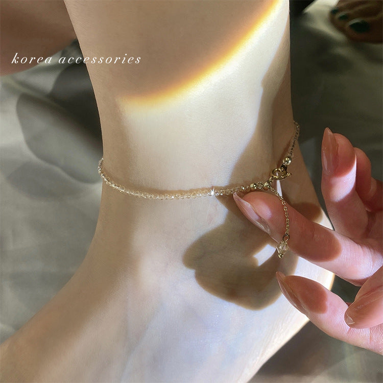 Crystal simple geometric bracelet anklet