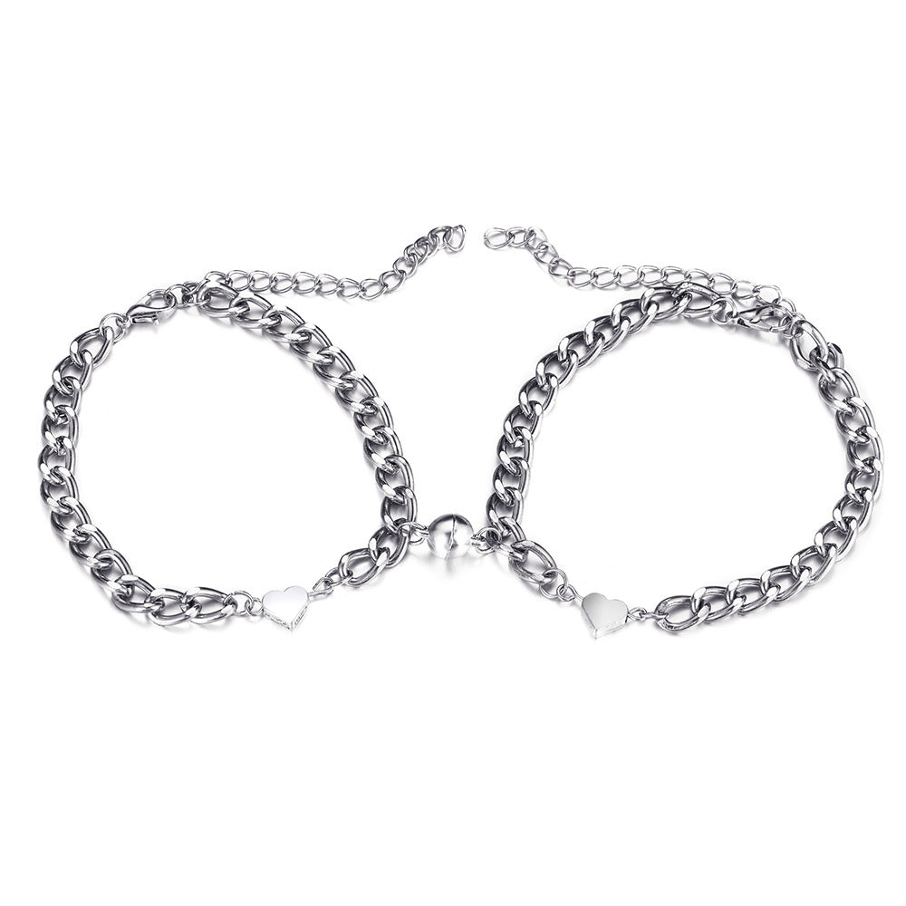 Love Magnet Buckle Bracelet Couple Magnetic Buckle Bracelet