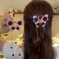 Red Rose Butterfly Coil Hair Scratch Headdress