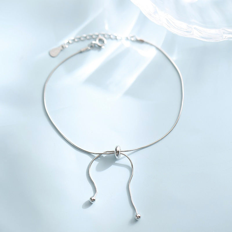 Simple snake bone foot chain accessories sexy round bead anklet