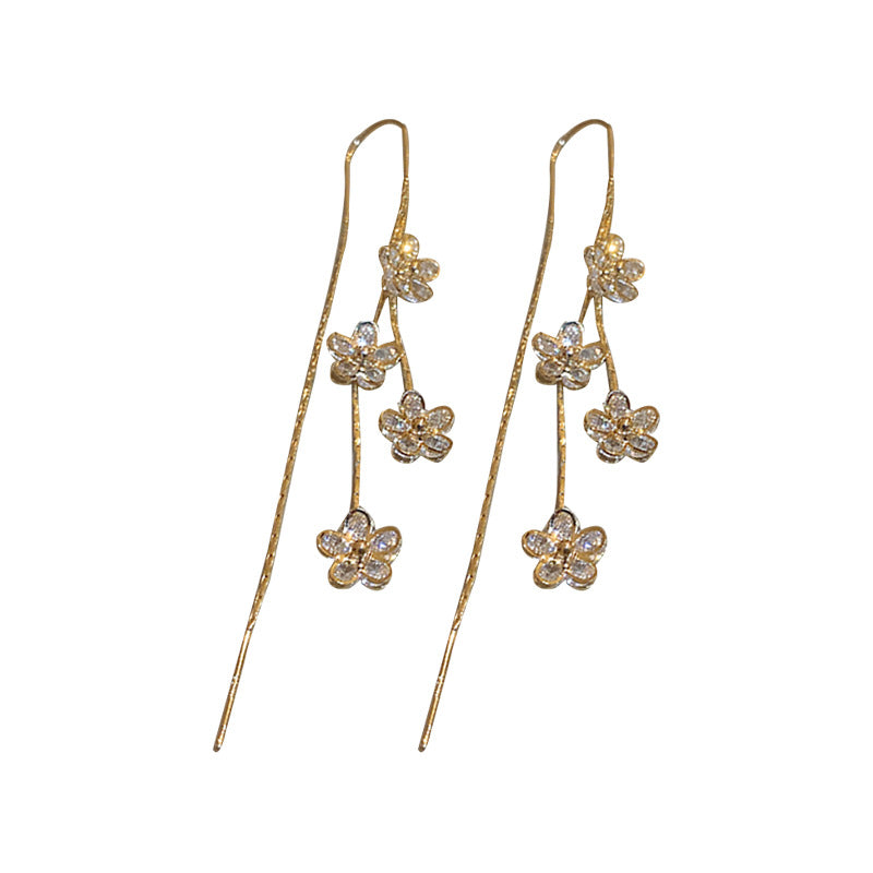 Zircon flower long tassel ear line