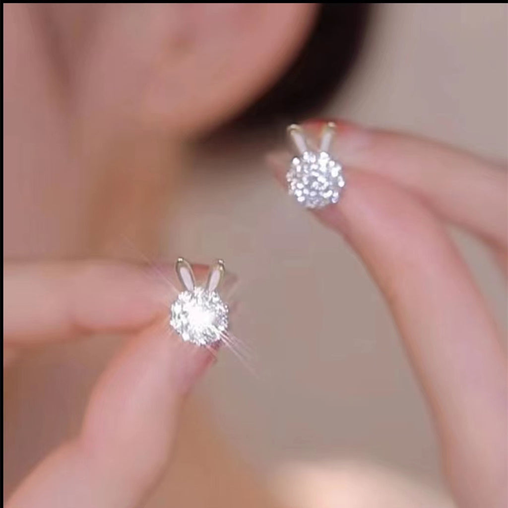 Rotating Bunny Stud Earrings