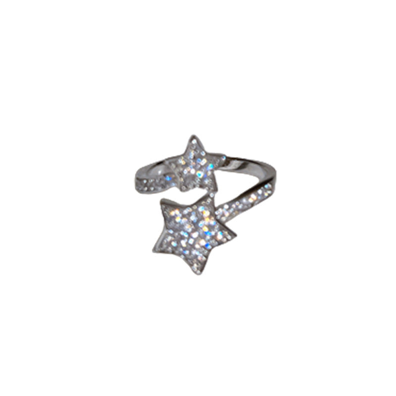 Nhẫn mở ngôi sao zircon nữ