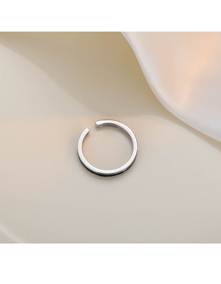 블랙 링 여성 디자인 틈새 오프닝 링 여성 패션 개성 실버 링 2022 새로운 트렌드