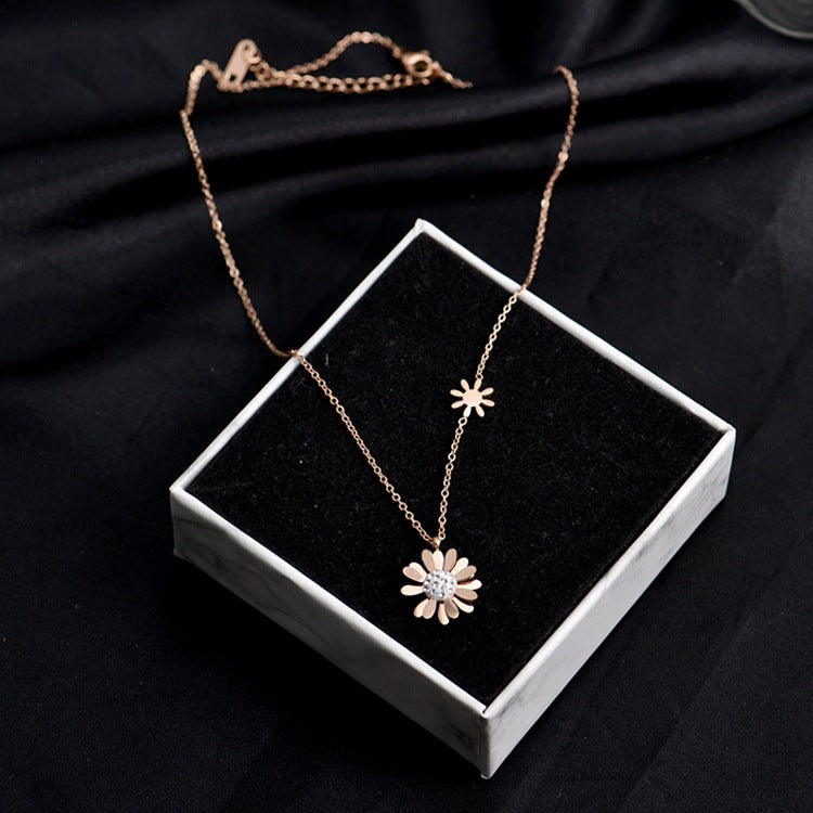 Gänseblümchenkette aus Titanstahl weiblich