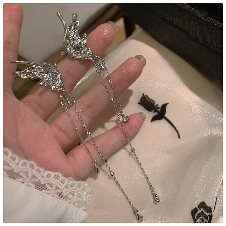 Angel Wings Butterfly Ear Bone Clip Super Fairy Ear Clip Ear Clip Tassel Earrings