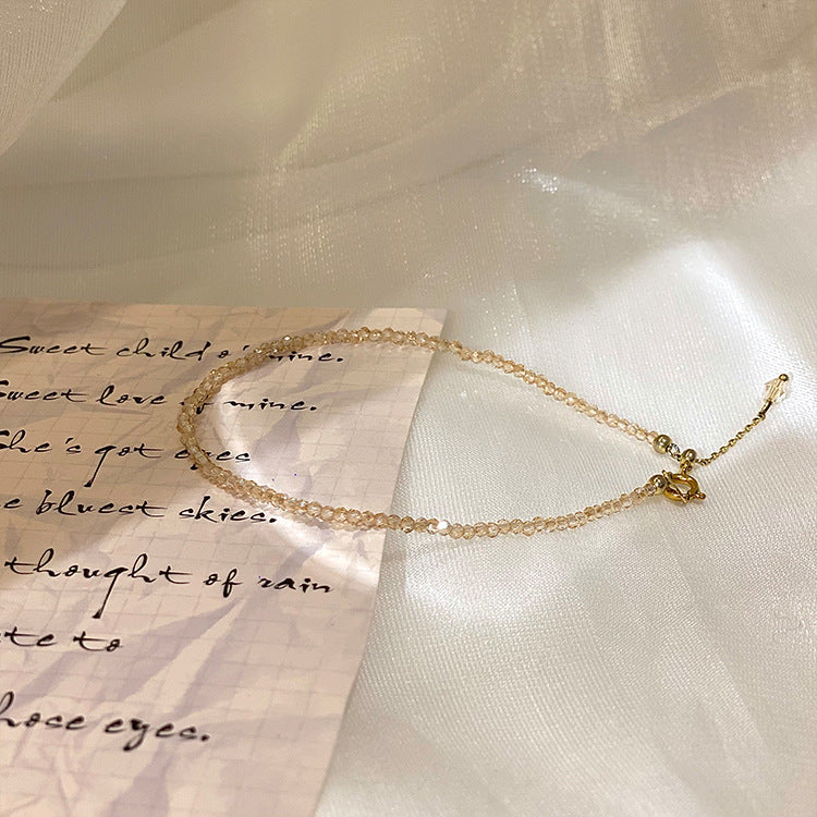 Crystal simple geometric bracelet anklet