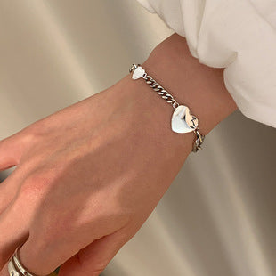 Retro personality s925 silver plated bracelet female
