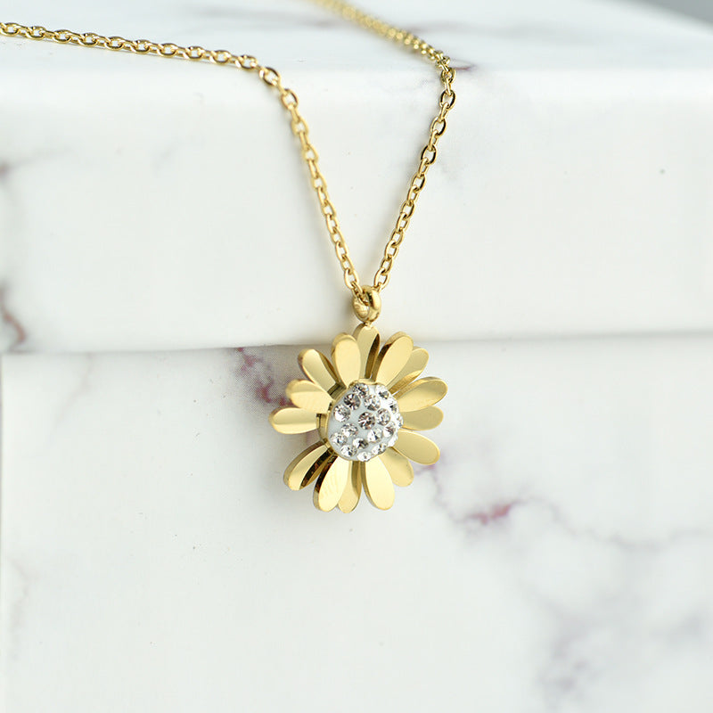 Gänseblümchenkette aus Titanstahl weiblich