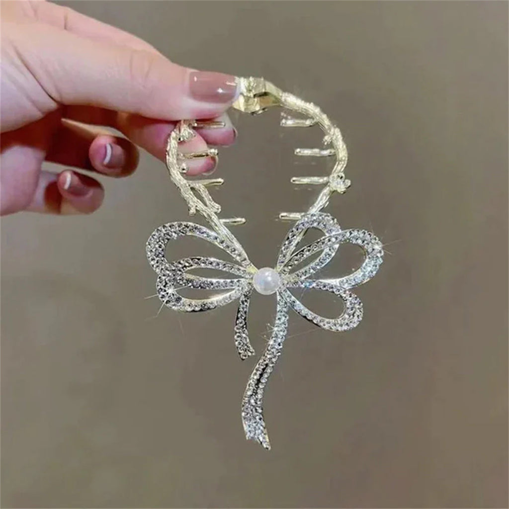 Rhinestone Bow Hairpin
