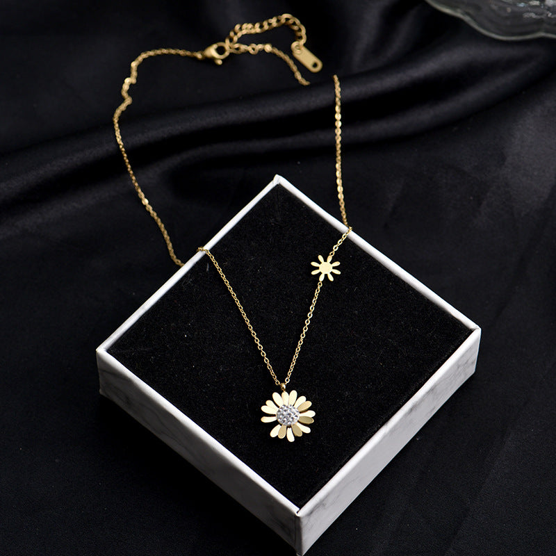 Gänseblümchenkette aus Titanstahl weiblich