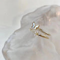 Sweet Butterfly Flower Ring Female